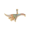 Brass Micro Pave Cubic Zirconia Pendants KK-E111-45C-G-1