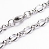 Tarnish Resistant Fashionable 304 Stainless Steel Chain Necklaces NJEW-I060-04A-1