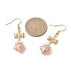 Glass Star Dangle Earrings EJEW-JE05548-02-3