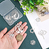 Unicraftale 10Pcs 10 Styles 201 & 304 Stainless Steel Pendants STAS-UN0047-50-4