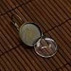 Clear Domed Glass Cabochon Cover and Brass Leverback Earring Settings for DIY DIY-X0160-AB-NR-3