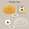 1200Pcs 2 Colors CCB Plastic Beads CCB-PA0001-04C-2