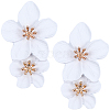 1 Pair Alloy Flower Dangle Stud Earrings EJEW-SP0001-18-7