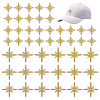 80Pcs 2 Styles Star Polyester Computerized Embroidery Iron on/Sew on Patches PATC-ME0001-17A-1