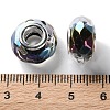 Shell Filling Brass Cores Acrylic European Beads OACR-M024-01P-08-3