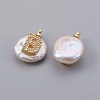 Natural Cultured Freshwater Pearl Pendants PEAR-F008-30G-B-2