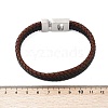 Braided Microfiber Leather Cord Bracelets for Women Men BJEW-D304-17P-03-3