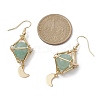 Natural Green Aventurine Dangle Earrings EJEW-JE05499-03-3