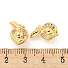 Brass Micro Pave Cubic Zirconia Pendants KK-K369-01G-05-4