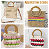 Resin Imitation Rattan Bag Handles FIND-WH0127-68-3