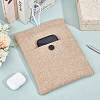 Cotton & Linen Book Sleeve with Button & Front Pocket ABAG-WH20005-14B-03-4