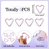 5Pcs Zinc Alloy Spring Gate Rings FIND-TA0009-73K-4