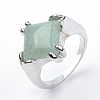 Natural Green Aventurine Rings G-S242-08-B-5