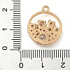 Brass Micro Pave Clear Cubic Zirconia Pendants LS-ZIRC-U003-01G-01-3