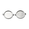 Non-Tarnish 201 Stainless Steel Cabochon Connector Settings X-STAS-E197-01P-1