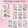 20 Sheets Luminous Water Proof Removable Temporary Tattoos Stickers AJEW-SP0002-81C-2