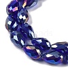 Transparent Electroplate Glass Beads Strands X-EGLA-N013-T10mm-B07-3