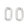 Anti-Tarnish Rhodium Plated 925 Sterling Silver Spring Gate Rings STER-K173-24P-3