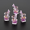 Imitation Bubble Tea/Boba Milk Tea Transparent Resin Pendants RESI-T052-04D-1