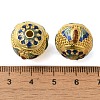 Rack Plating Brass Enamel Beads KK-P276-22D-G-2