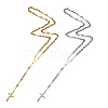 2Pcs 2 Colors 201 Stainless Steel Rosary Bead Necklaces NJEW-GO0001-08-1