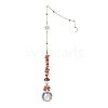 Natural Agate Chip Hanging Ornaments HJEW-TA00262-03-1