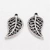 Tibetan Style Alloy Leaf Pendants TIBEP-Q043-318-RS-2