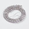 Natural Grey Agate Beads Strands X-G-G580-6mm-08-2