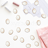 20Pcs 1-Hole Alloy Resin Buttons BUTT-CY0001-21B-7