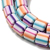 Polymer Clay Beads Strands CLAY-H006-01A-3