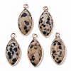 Natural Dalmatian Jasper Pendants G-T131-07F-1