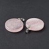 Natural Rose Quartz Pendants G-P491-03P-06-4