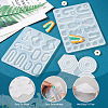 3Pcs 3 Style Hexagon & Round & Irregular Shape DIY Pendant Silicone Molds DIY-TA0006-40-4