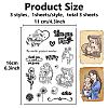 3Pcs 3 Styles Mother's Day Theme Custom PVC Plastic Clear Stamps DIY-WH0619-0016-2