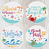 MAYJOYDIY US 1 Set Ocean Theme PET Hollow Out Drawing Painting Stencils DIY-MA0002-24A-5