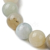 Round Natuarl Flower Amazonite Beaded Stretch Bracelets BJEW-JB10269-02-3