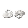 Non-Tarnish 304 Stainless Steel Heart Hoop Earrings for Women EJEW-K243-07P-2
