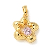 Brass Micro Pave Cubic Zirconia Pendants KK-U046-12G-02-1