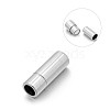 Tarnish Resistant Smooth 304 Stainless Steel Column Magnetic Clasps with Glue-in Ends LS-STAS-E089-12B-1