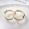 Brass & 925 Sterling Silver Pin Hoop Earrings EJEW-R013-02G-01-1