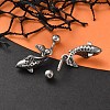 Fish 316 Surgical Stainless Steel Dangle Belly Button Rings EJEW-G416-15AS-2