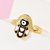 304 Stainless Steel Adjustable Cuff Rings RJEW-Q015-01G-D-4