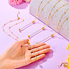 4Pcs Brass Round Ball Cable Chain Necklace Making NJEW-TAC0019-7