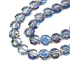 Electroplate Translucent Glass Beads Strands EGLA-N002-27-D03-3