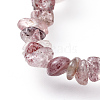 Chip Natural Strawberry Quartz Stretch Bracelets BJEW-JB04564-04-3