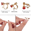 8Pairs 8 Style Brass with Cubic Zirconia Screw On Clip-on Earring Findings KK-SZ0004-64-2