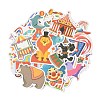 50Pcs Circus Theme PVC Waterproof Stickers STIC-Z001-01-3