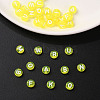 Transparent Yellow Acrylic Beads TACR-YW0001-08M-7