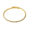 Rack Plating Brass Pave Clear Cubic Zirconia Adjustable Open Cuff Bangles BJEW-S150-04G-1