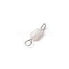 Natural Cultured Freshwater Pearl Potato Links Connector Charms PALLOY-JF04173-01-5
